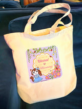 Load image into Gallery viewer, Blessed &amp; Blooming Zippered Totebag
