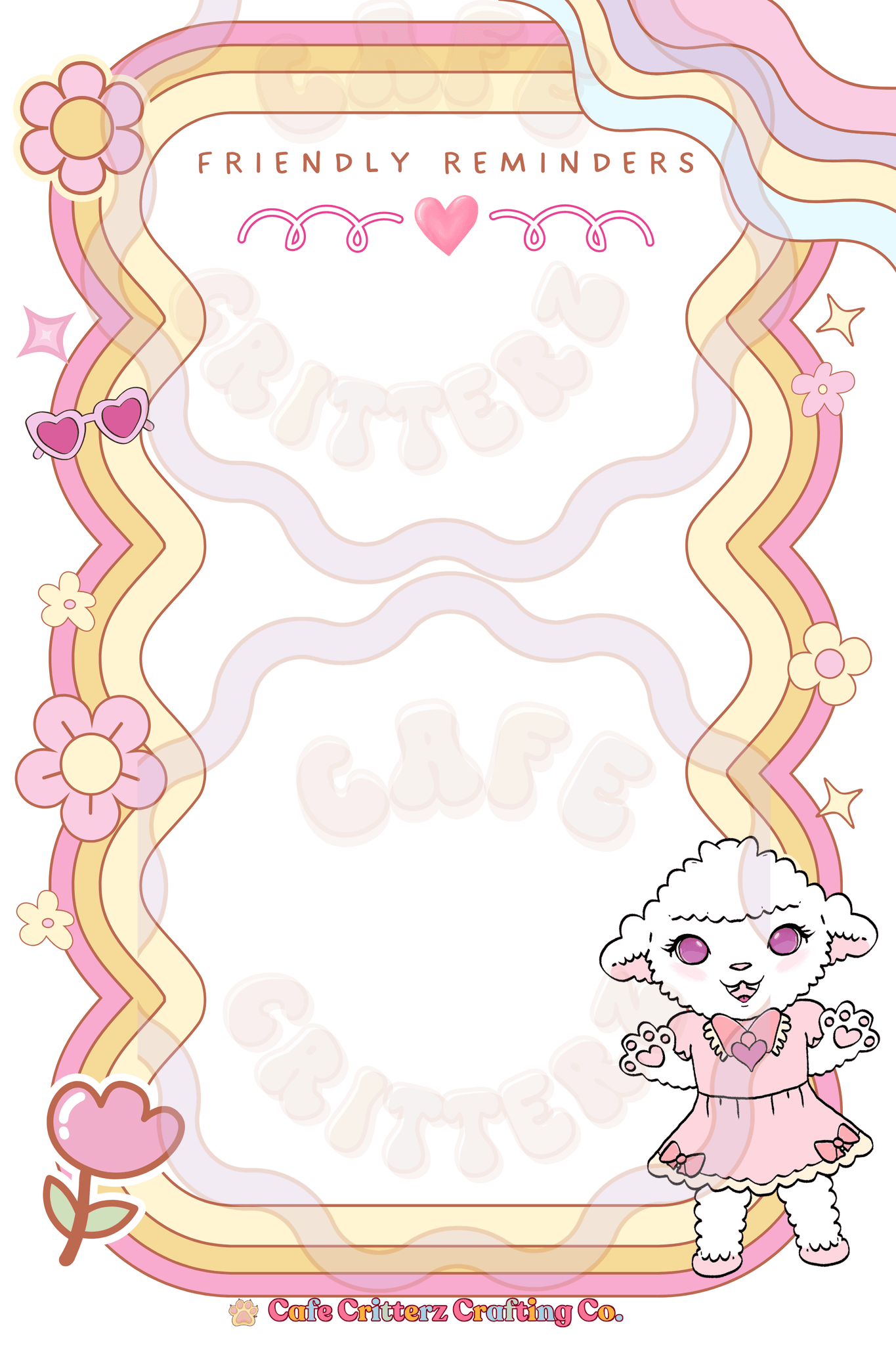 Sleepy Sweet's Friendly Note Pad | Cafe Critterz