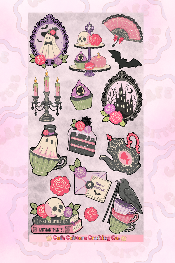 Spooky Tea Party Sticker Sheet