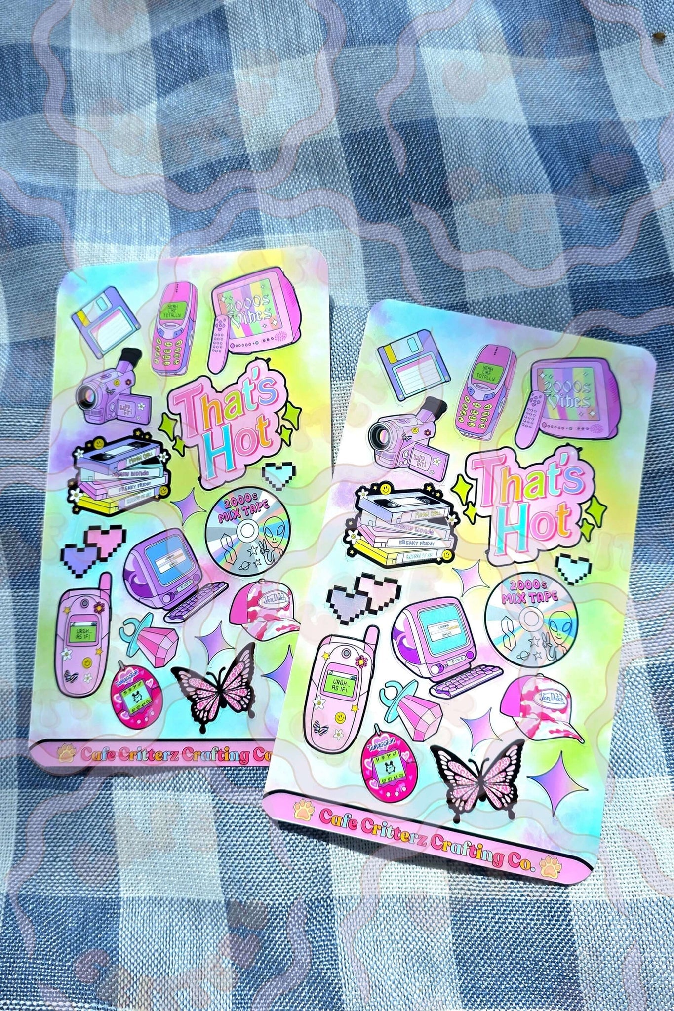 Y2K Tech Sticker Sheet - Cafe Critterz