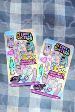 Load image into Gallery viewer, Colorful Y2K toys sticker sheet featuring retro tech icons and playful designs. Perfect for decorating personal items.
